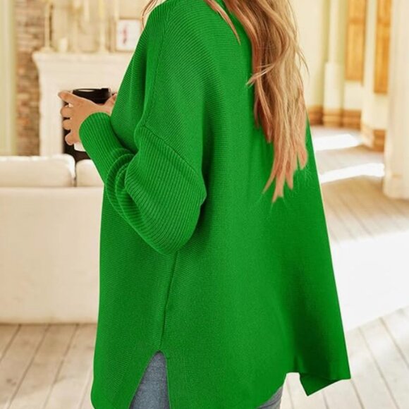 LILLUSORY Green Mock Turtleneck Tunic Size S - Picture 3 of 4